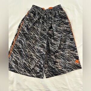AND1 Boys Basketball Shorts XL 14/16 Black Gray Orange Athletic Shorts